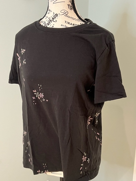 Splendid floral print short sleeve t-shirt | Black | Size L | Like New - Picture 6 of 12